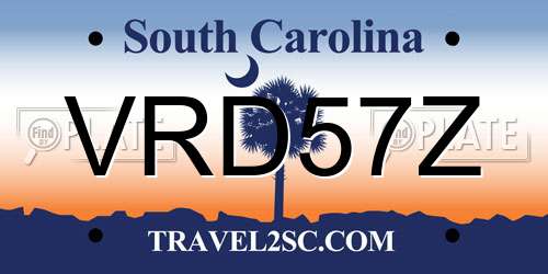 VRD57Z South Carolina License Plate