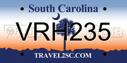 VRH235 South Carolina License Plate