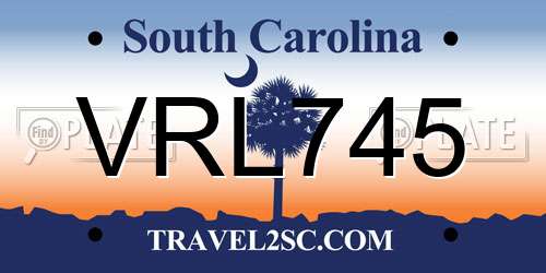 VRL745 South Carolina License Plate