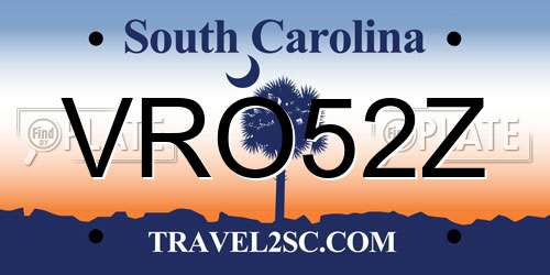 VRO52Z South Carolina License Plate