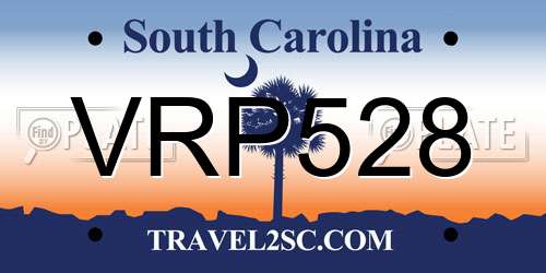 VRP528 South Carolina License Plate
