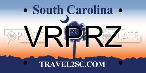 VRPRZ South Carolina License Plate