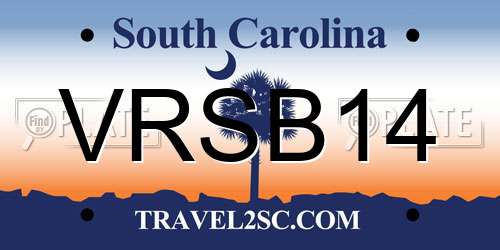 VRSB14 South Carolina License Plate