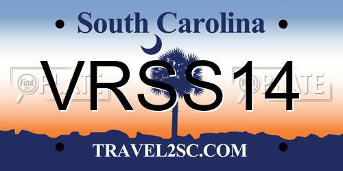VRSS14 South Carolina License Plate