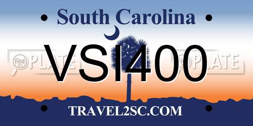 VSI400 South Carolina License Plate