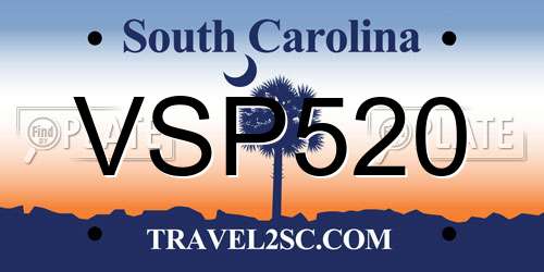 VSP520 South Carolina License Plate
