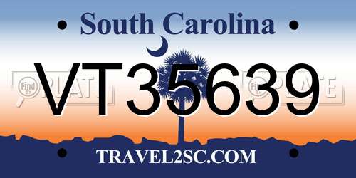 VT35639 South Carolina License Plate