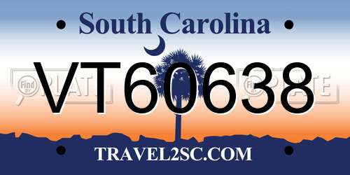 VT60638 South Carolina License Plate