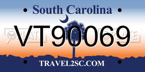 VT90069 South Carolina License Plate