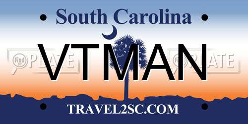 VTMAN South Carolina License Plate