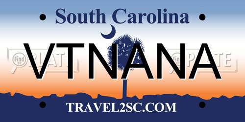 VTNANA South Carolina License Plate