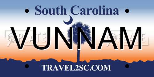 VUNNAM South Carolina License Plate