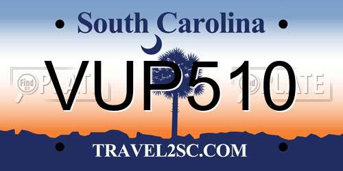 VUP510 South Carolina License Plate