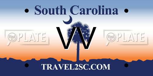 VV South Carolina License Plate