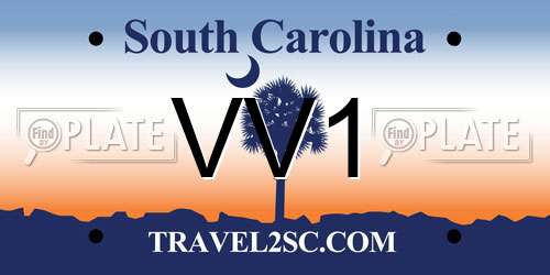 VV1 South Carolina License Plate