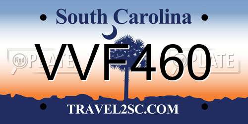 VVF460 South Carolina License Plate