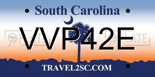 VVP42E South Carolina License Plate