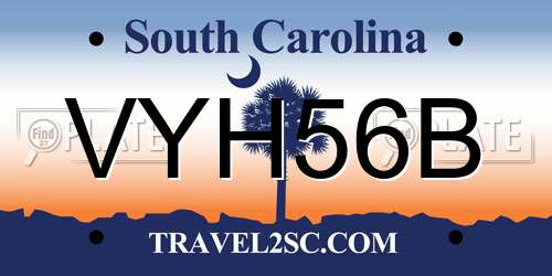 VYH56B South Carolina License Plate