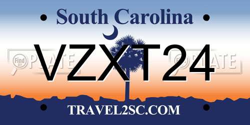 VZXT24 South Carolina License Plate