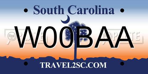 W00BAA South Carolina License Plate