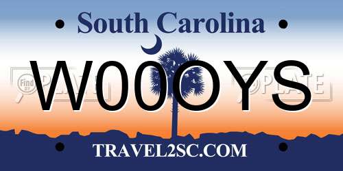 W00OYS South Carolina License Plate