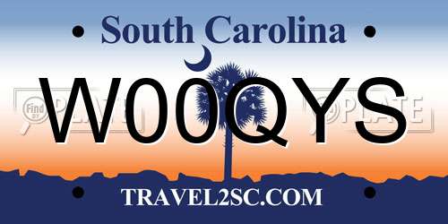 W00QYS South Carolina License Plate
