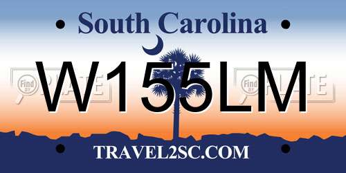 W155LM South Carolina License Plate