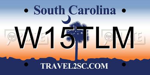 W15TLM South Carolina License Plate