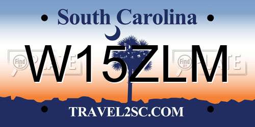W15ZLM South Carolina License Plate