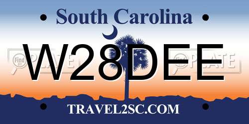 W28DEE South Carolina License Plate