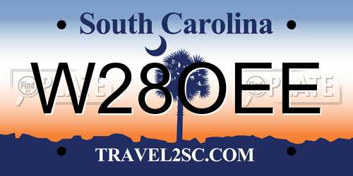 W28OEE South Carolina License Plate