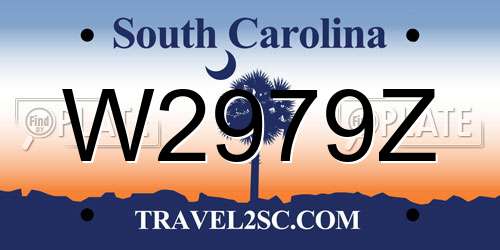 W2979Z South Carolina License Plate