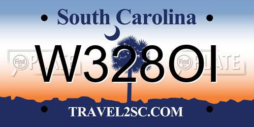 W328OI South Carolina License Plate
