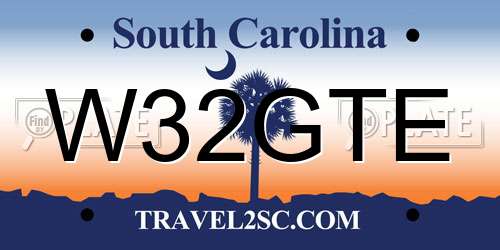W32GTE South Carolina License Plate