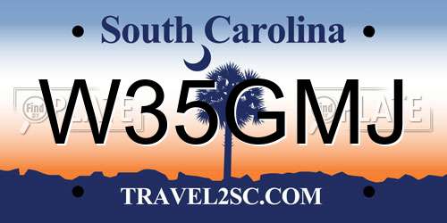 W35GMJ South Carolina License Plate