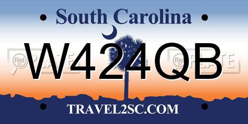 W424QB South Carolina License Plate