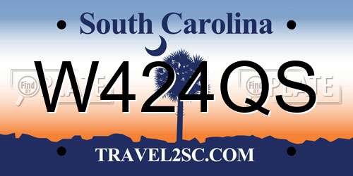W424QS South Carolina License Plate