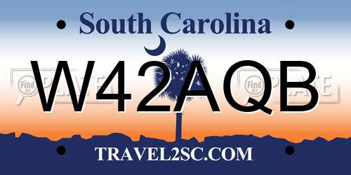 W42AQB South Carolina License Plate