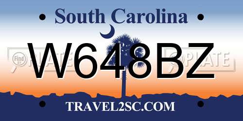 W648BZ South Carolina License Plate