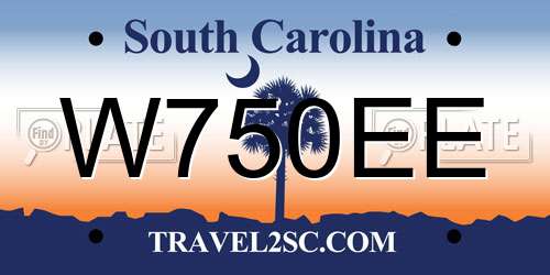 W750EE South Carolina License Plate