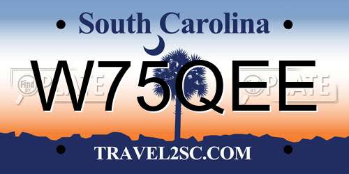W75QEE South Carolina License Plate