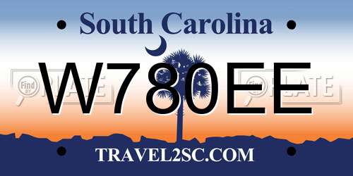 W780EE South Carolina License Plate