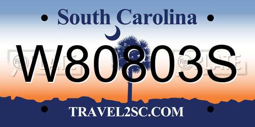 W80803S South Carolina License Plate