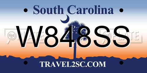 W848SS South Carolina License Plate