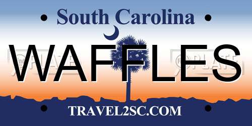 WAFFLES South Carolina License Plate
