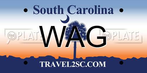 WAG South Carolina License Plate