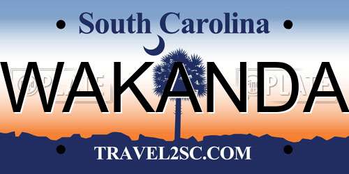 WAKANDA South Carolina License Plate