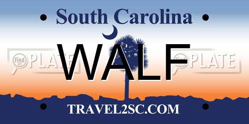 WALF South Carolina License Plate