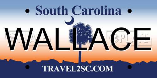 WALLACE South Carolina License Plate