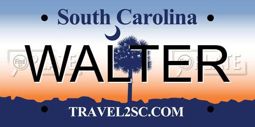 WALTER South Carolina License Plate